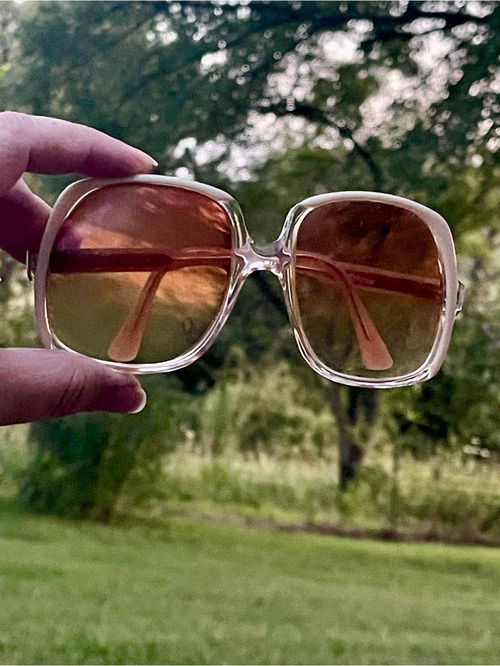 Vintage 70s Optique Du Monde Model 319 Oversized Glasses Frames • Made in France